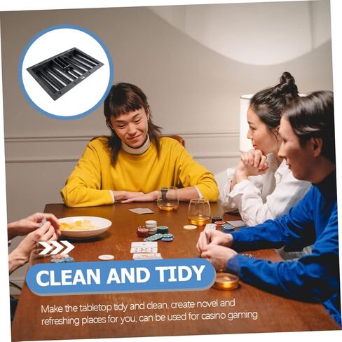 Milisten Table Poker Chip Tray Plastic Holder for Organizing Poker Chips for Games Tidy Storage for Poker Table Accessories in Kuwait