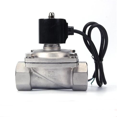 2 الطريق من الفولاذ المقاوم للصدأ 2INCH 12V صمام الملف اللولبي مغلق عادة تحت الماء (BSP-110VAC ، 2A-50BVITON) in Saudi Arabia