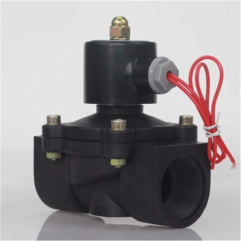 AC220V 1/4 3/8 1/2 3/4 1 2 بوصة صمام الملف اللولبي الكهربائي البلاستيكي DN15 DN20 DN25 DN32 DN40 DN50 N/C للزيت المائي DC12V/24V مفيد in Saudi Arabia