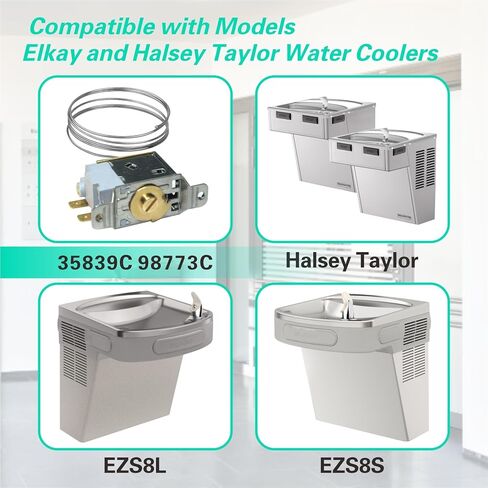 تم ترقيته 35839C البرد الترموستات بديل متوافق مع مبرد المياه Elkay/Halsey Taylor ، ويحل محل 98773C ترموستات in Kuwait