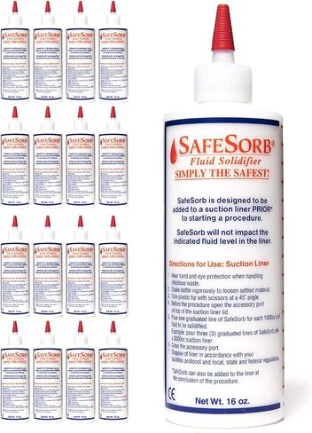 DiSorb Spill Absorbent Powder - Clean Up Bodily Fluids, Blood, Vomit, Urine, Diarrhea - Fluid Solidifier for Daycares, Buses, Schools, Hospitals, Restaurants - 500cc - 96 Bottles Per Case in Saudi Arabia