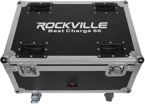 Rockville BEST CHARGE 60 Charging Road Case for (6) BEST PAR 60 Lights, Durable Plywood and Aluminum, Stackable with Wheels, Foam Padding, for Mobile DJs and Event Lighting in Saudi Arabia