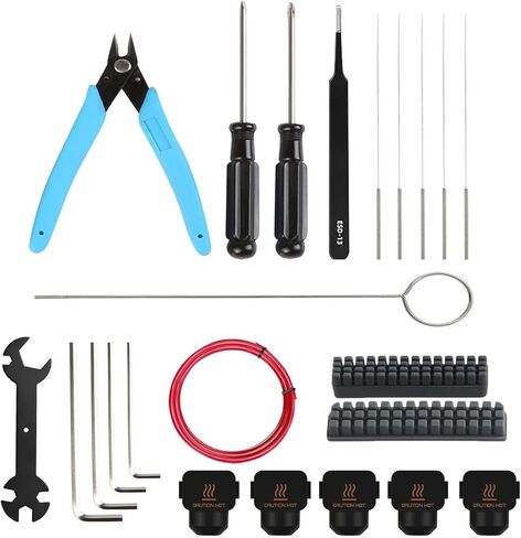 3D Printer Tool Kit for Bambu Lab A1/A1 Mini, Maintenance Common Tool Kit with Clog Poke, Silicone Sock, PTFE Tube, Allen Wrench, Screwdriver, 3D Printing Accessory for 3D Print Removing, Cleaning in Saudi Arabia