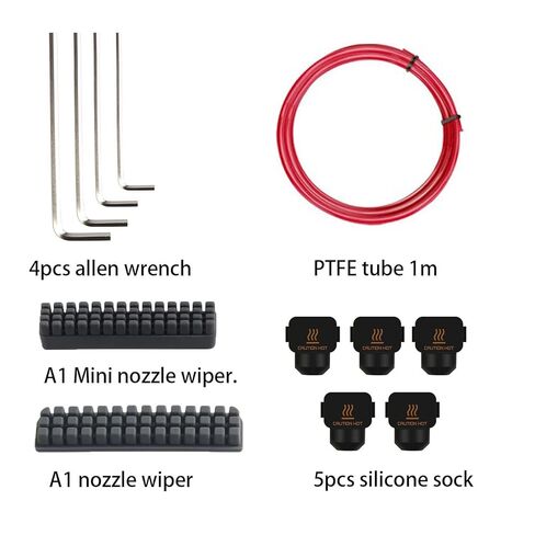 3D Printer Tool Kit for Bambu Lab A1/A1 Mini, Maintenance Common Tool Kit with Clog Poke, Silicone Sock, PTFE Tube, Allen Wrench, Screwdriver, 3D Printing Accessory for 3D Print Removing, Cleaning in Saudi Arabia