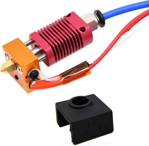 ترقية Creality Ender 3 Hot End ، بثق تجميعها مع أنبوب Capricorn Bowden Ptfe ، مناسب لـ Creality Ender 3 Pro/Ender 3 V2 ، مع Cap × 4 ، 0.4 مم ender 3 فوهة × 4. in Kuwait