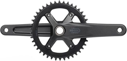 microSHIFT Sword 1x Crankset - 170mm, 10-Speed, 42t, 110 Asym BCD, 24mm Spindle, Black, Gray in Saudi Arabia