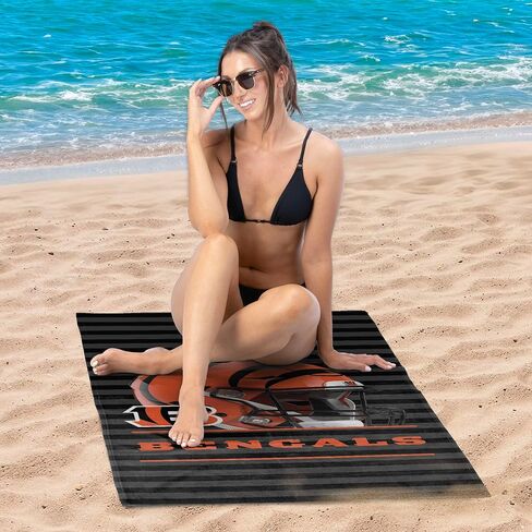 Northwest NFL Cincinnati Bengals 2-Pack Pistel Set ، 30 "× 60" لكل منهما ، ألوان الفريق القياسية in Saudi Arabia