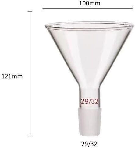 Ground Joint Glass Conical Funnel - 60/75/80/90/100mm Diameter for Lab Chemistry and Filtration(90mm Joint 24-29) in Saudi Arabia