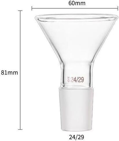 Ground Joint Glass Conical Funnel - 60/75/80/90/100mm Diameter for Lab Chemistry and Filtration(90mm Joint 24-29) in Saudi Arabia