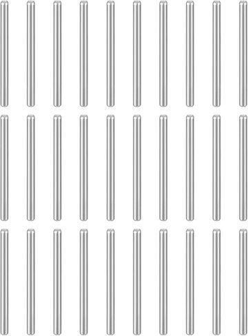 HARFINGTON 50pcs Dowel Pins M2(2mm) x 25mm 304 Stainless Steel Cylindrical Shelf Support Peg Pin Rod Fasten Elements for Metal Devices Wood Furniture DIY Installation, Silver in Saudi Arabia