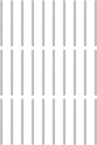 HARFINGTON 50pcs Dowel Pins M2(2mm) x 25mm 304 Stainless Steel Cylindrical Shelf Support Peg Pin Rod Fasten Elements for Metal Devices Wood Furniture DIY Installation, Silver in Saudi Arabia