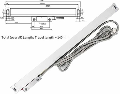 المقياس البصري DIGHTIC DISPALL MEAND MAYING MACHER ANDICOR Machine Tool Grinder Argle Resport Head Light Delete Electronic Ruler (KA35-100mm) in Kuwait