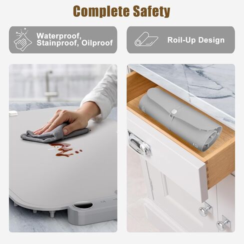 Food Warming Mat for Food, Electric Warming Tray with 7 Adjustable Temp, Foldable Food Warmer 10s Full Surface Fast Heating Pad, Child Lock, Timer Function for Buffet, Party and Home Daily Use in Saudi Arabia