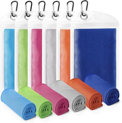 Cooling Towels for Neck and Face, 40x12’’ Soft Breathable Sweat Towels, Microfiber Sport Towel for Yoga, Gym, Workout, Running, Golf, Travel, Cooling Neck Wrap for Hot Weather in Saudi Arabia