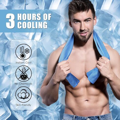Cooling Towels for Neck and Face, 40x12’’ Soft Breathable Sweat Towels, Microfiber Sport Towel for Yoga, Gym, Workout, Running, Golf, Travel, Cooling Neck Wrap for Hot Weather in Saudi Arabia