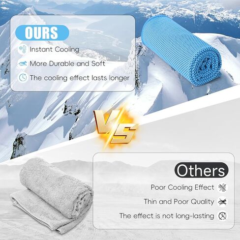 Cooling Towels for Neck and Face, 40x12’’ Soft Breathable Sweat Towels, Microfiber Sport Towel for Yoga, Gym, Workout, Running, Golf, Travel, Cooling Neck Wrap for Hot Weather in Saudi Arabia