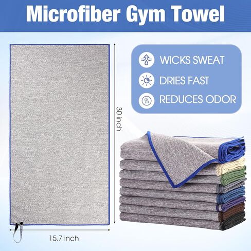 Peryiter 8 Pack Microfiber Gener Gym Gym Facels ، ألياف ماصة خالية من الرائحة ، تجفيف سريعًا مناشفًا للرجال والنساء الساخن لليوغا الرياضة الرياضية العتلية (لون الغابات) in Saudi Arabia