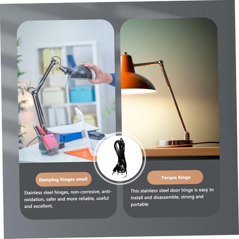 AmoSfun 2pcs مفصلات التناوب الصغيرة التخميد 1-2KGF-CM من الفولاذ المقاوم للصدأ الثقيل لمرآة الماكياج 360 درجة مفصلية قابلة للطي للأثاث المضغوط in Kuwait