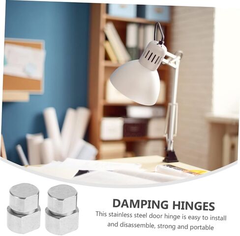 AmoSfun 2pcs مفصلات التناوب الصغيرة التخميد 1-2KGF-CM من الفولاذ المقاوم للصدأ الثقيل لمرآة الماكياج 360 درجة مفصلية قابلة للطي للأثاث المضغوط in Kuwait
