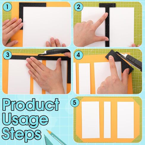 Zeyune 16pcs أدوات ربط الكتب أدوات سهلة Scrapbooking أداة مصنوعة يدويًا L/T الشكل ومجموعة الحافة المستقيمة مع صندوق تخزين عناصر القطع الزاوية للألبومات والمجلات والكمبيوتر المحمول (الأزرق ، PLA) in Kuwait