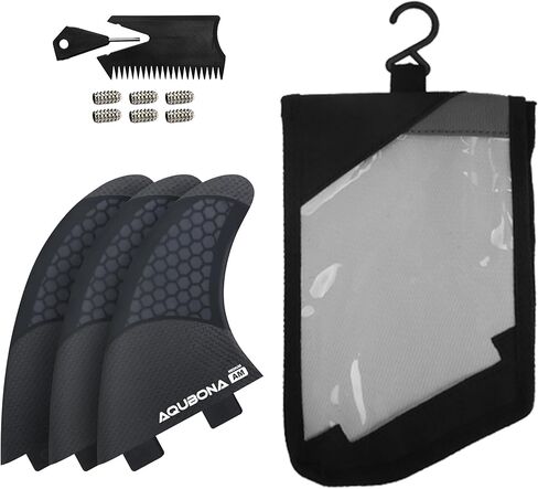 AQUBONA Surfboard Fins Single Dual Tab FinG3/G5/G6/G7 Half Carbon+Honeycomb Surfboard fin Tri Fin Thruster Set in Kuwait