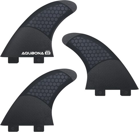 AQUBONA Surfboard Fins Single Dual Tab FinG3/G5/G6/G7 Half Carbon+Honeycomb Surfboard fin Tri Fin Thruster Set in Kuwait