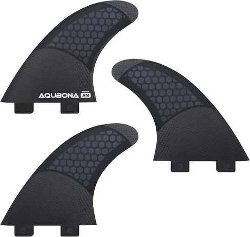 AQUBONA Surfboard Fins Single Dual Tab FinG3/G5/G6/G7 Half Carbon+Honeycomb Surfboard fin Tri Fin Thruster Set in Kuwait