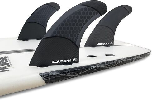 AQUBONA Surfboard Fins Single Dual Tab FinG3/G5/G6/G7 Half Carbon+Honeycomb Surfboard fin Tri Fin Thruster Set in Kuwait
