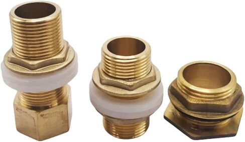 1pcs Copper Water Tank Connector 1/2"" 3/4"" 1"" Male Brass Pipe Single Loose Key Swivel Fittings Nut Jointer(Color:06-50mm) in Saudi Arabia