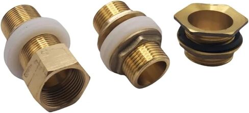 1pcs Copper Water Tank Connector 1/2"" 3/4"" 1"" Male Brass Pipe Single Loose Key Swivel Fittings Nut Jointer(Color:06-50mm) in Saudi Arabia