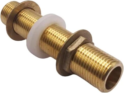1pcs Copper Water Tank Connector 1/2"" 3/4"" 1"" Male Brass Pipe Single Loose Key Swivel Fittings Nut Jointer(Color:06-50mm) in Saudi Arabia