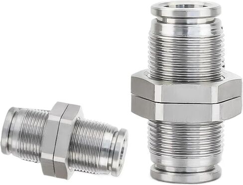 10PCS 304 Stainless Steel Pneumatic Connector: PM Partition Metal Quick Plug for 4-16mm Trachea, Reliable Air Tube Connection(Color:PM-8) in Saudi Arabia