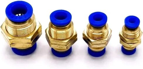 1pcs الهواء الهوائي الحاجز المستقيم الاتحاد 10mm 8mm 6mm 4mm 12mm OD خرطوم أنبوب واحد لمس لمسة واحدة في موصل الغاز النحاس in Saudi Arabia