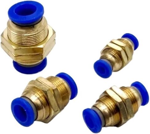 1pcs الهواء الهوائي الحاجز المستقيم الاتحاد 10mm 8mm 6mm 4mm 12mm OD خرطوم أنبوب واحد لمس لمسة واحدة في موصل الغاز النحاس in Saudi Arabia