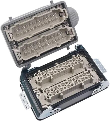 موصلات مستطيلة للخدمة الشاقة HDC HE 4 6 8 10 16 20 24 32 48 CORE PIN 16A موصل خط الطيران المقاوم للماء 1PCS (الحجم: 10 خط أساسي) in Saudi Arabia