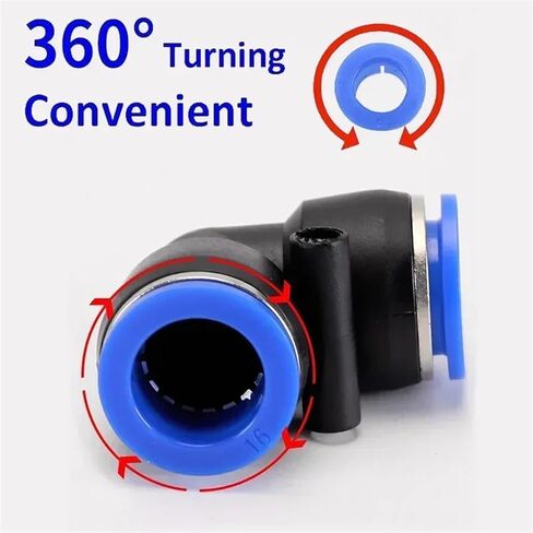 التجهيزات الهوائية السلسلة الكهروضوئية 4 6 8 10 12mm OD L نوع تدفق سرعة التدفق أنبوب البلاستيك موصلات الهواء السريع 20pcs (اللون: PV-10) in Saudi Arabia