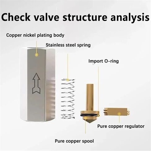Pneumatic Check Valve 6mm 8mm 10mm 1/4 OD Hose One Way Valve Air Gas Single Way Brass Valve Air Compressor Pipe Fitting Adapter(Color:CV-04 w BT12-04) in Saudi Arabia