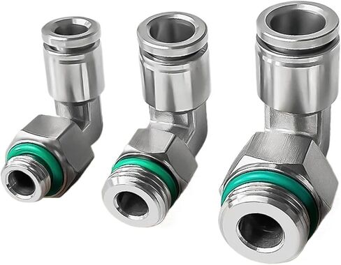 304 من الفولاذ المقاوم للصدأ معدن PL Pneumatic اقتران سريع خرطوم خارجي الخيط الخارجي M5 1/8 "1/4" 3/8 "1/2" مقاومة الضغط العالي (اللون: PL6-G03) in Saudi Arabia