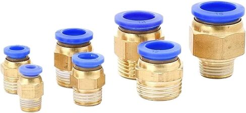 PC Pneumatic Pipe Quick Joint Thread Direct Head PC External Thread Pneumatic Quick Joint PC4-M5 PC8-02 Pneumatic Components(Color:PC10-01) in Saudi Arabia