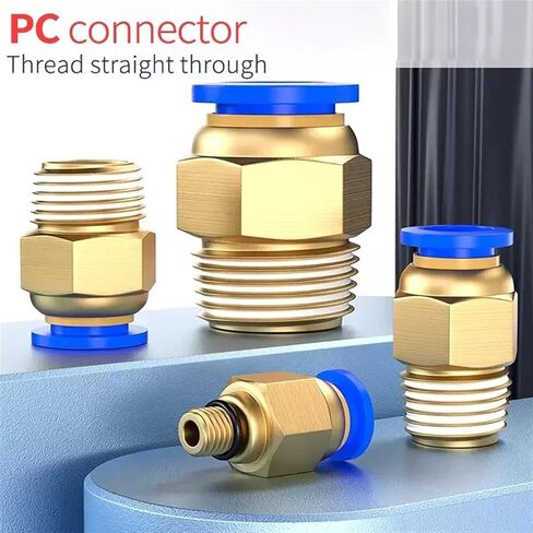 PC Pneumatic Pipe Quick Joint Thread Direct Head PC External Thread Pneumatic Quick Joint PC4-M5 PC8-02 Pneumatic Components(Color:PC10-01) in Saudi Arabia