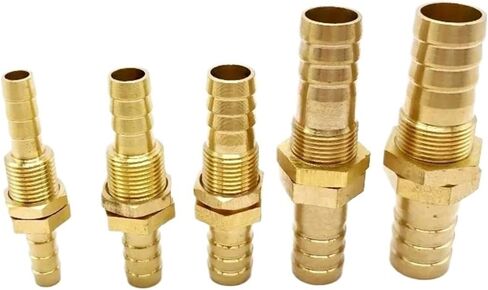 1pcs أنبوب 6 8 10 12 14 16 مم خرطوم بارب الحاجز النحاس النحاس النحاس الشائك محول موصل موصل التوصيل لمياه غاز الوقود (الحجم: 14 ملم) in Kuwait