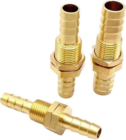 1pcs أنبوب 6 8 10 12 14 16 مم خرطوم بارب الحاجز النحاس النحاس النحاس الشائك محول موصل موصل التوصيل لمياه غاز الوقود (الحجم: 14 ملم) in Kuwait