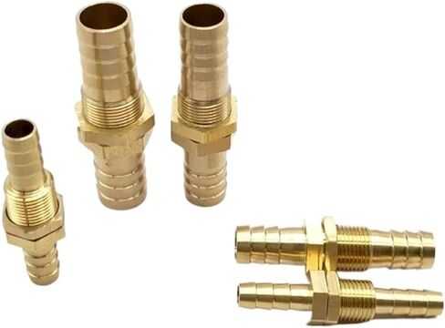 1pcs أنبوب 6 8 10 12 14 16 مم خرطوم بارب الحاجز النحاس النحاس النحاس الشائك محول موصل موصل التوصيل لمياه غاز الوقود (الحجم: 14 ملم) in Kuwait