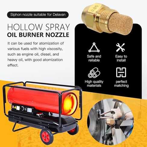 Upgraded 85-80A 00085-80A1 Oil Burner Nozzle Replacement for Oil Boilers and Oil Furnaces, Fine Filter A Hollow Spray in Saudi Arabia