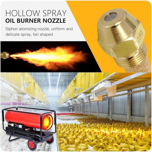 Upgraded 50-80A Oil Burner Nozzle Replacement for Oil Boilers and Oil Furnaces, Fine Filter A Hollow Spray in Saudi Arabia