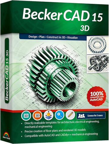 BeckerCAD 15 - 3D software for home design, architecture, engineering and more, compatible with AutoCAD, Lifetime License for Win 11, 10, 8.1, 7 in Kuwait