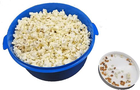 Kernel Catcher Popcorn Bowl- تم اختراع طبيب الأسنان ، مادة غسالة الصحون آمنة ، معاد تدويرها (الأزرق) in Saudi Arabia