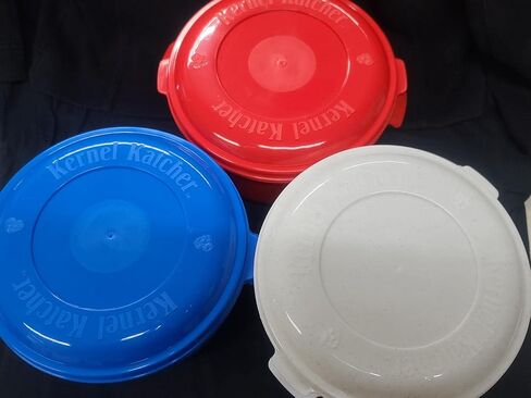 Kernel Catcher Popcorn Bowl- تم اختراع طبيب الأسنان ، مادة غسالة الصحون آمنة ، معاد تدويرها (الأزرق) in Saudi Arabia