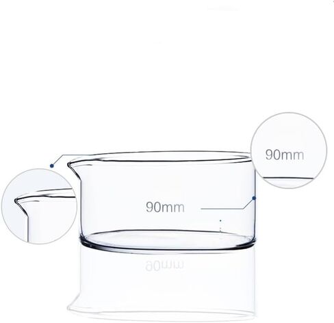 High Borosilicate Glass Crystallizing Dish - 1pc Circular Laboratory Dish for High Temperature Resistance(60mm) in Saudi Arabia