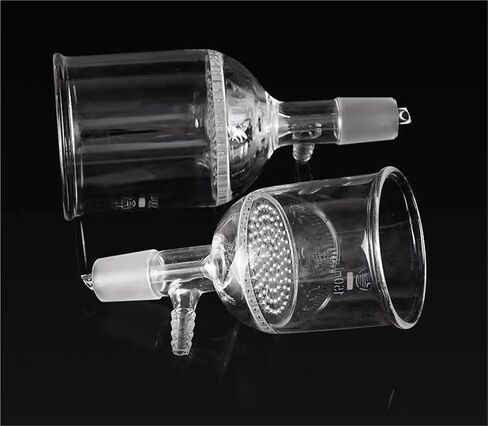 1PCS Suction Filter Funnel with Hole Filter Plate 35ml/60ml/100ml/150ml/250ml/500ml/1000ml 24# Science Lab Tools(60ml) in Kuwait